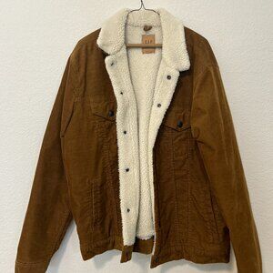 Gap Mens Corduroy Sherpa Lined Jacket L